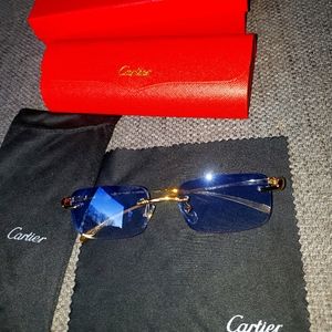 Cartier Glasses ( Blue lens + Gold frames )